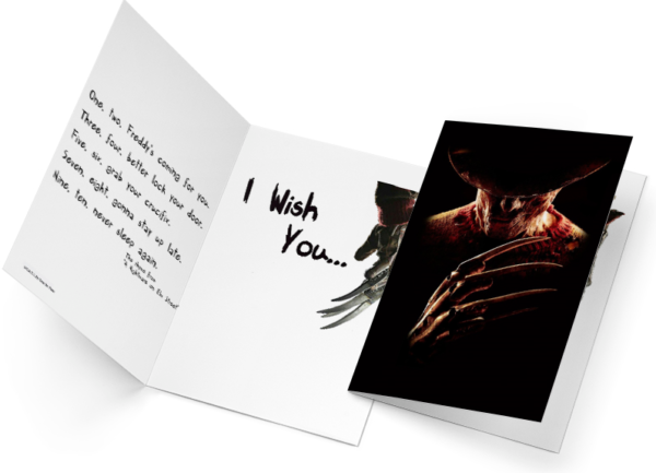 Freddy Krueger Horror Greeting Card - Limited Edition