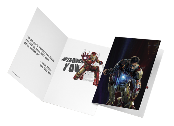 Iron Man Battle Damage Greeting Card - Limited Edition