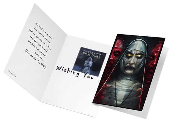 The Nun Horror Greeting Card - Limited Edition
