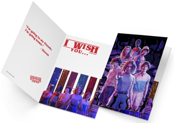 Stranger Things Heroes & Monster Greeting Card - Limited Edition