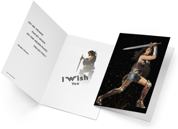 Wonder Woman Warrior Strike Greeting Card - Limited Edition