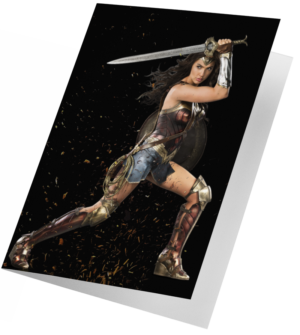 Wonder Woman Warrior Strike Greeting Card - Limited Edition