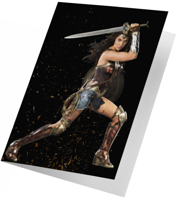 Wonder Woman Warrior Strike Greeting Card - Limited Edition